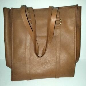 Universal Threads (Camel Brown) Interior Lined Double Handle Casual Tote Bag